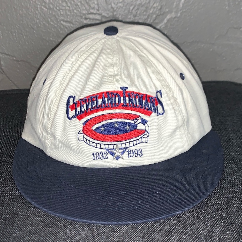 Vintage 1993 Cleveland Indians Final Game at Cleveland Stadium Snapback Hat